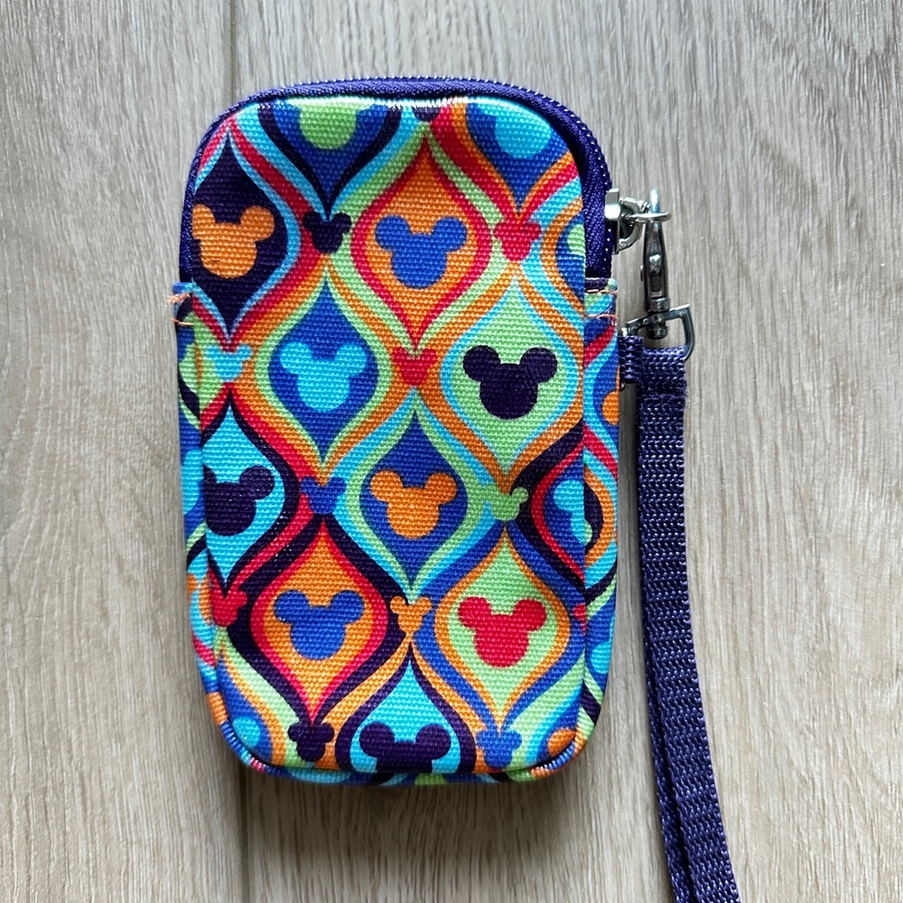 Disney Colorful Mickey Mouse Patterned Wristlet